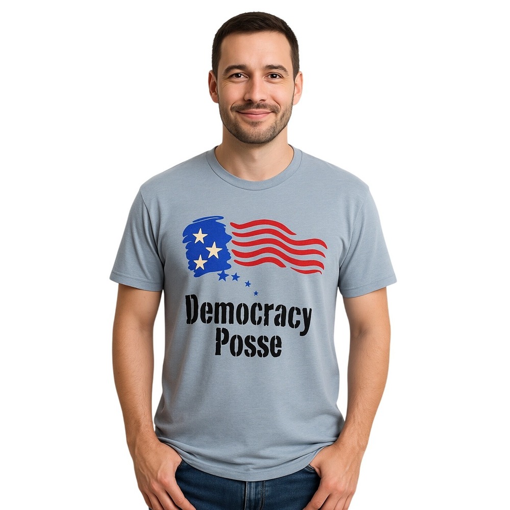 American Apparel Graphic T-Shirt XL Blue Patriotic USA Distressed Casual Vintage